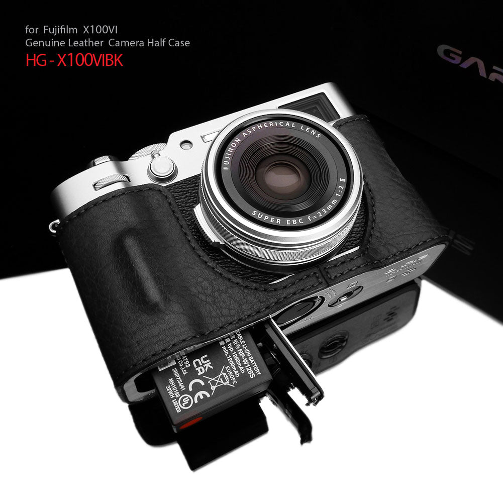 *PREORDER* Gariz HG-X100VIBK Black Leather Camera Half Case for Fujifilm X100VI