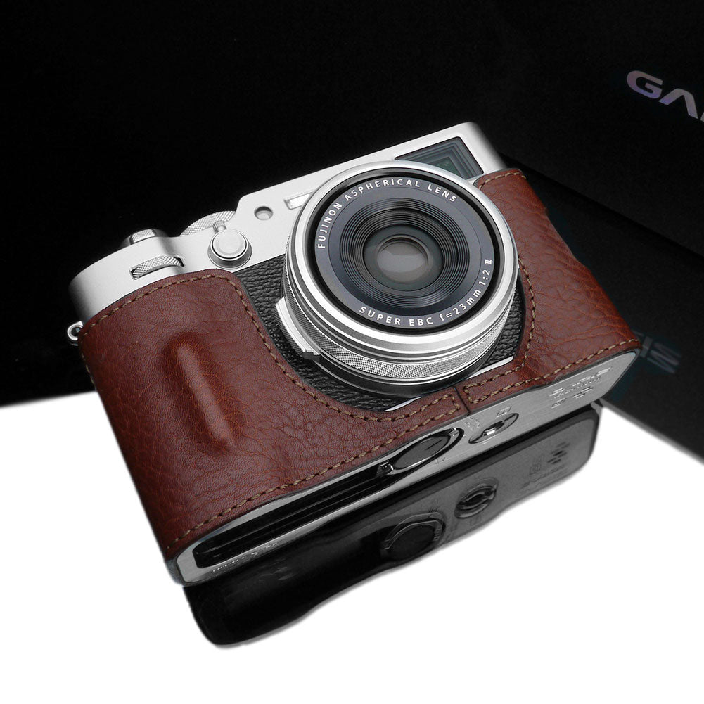 *PREORDER* Gariz HG-X100VIBR Brown Leather Camera Half Case for Fujifilm X100VI