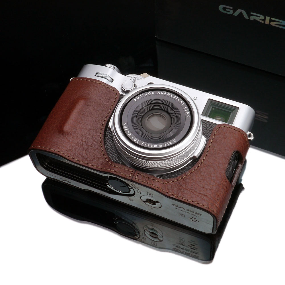 *PREORDER* Gariz HG-X100VIBR Brown Leather Camera Half Case for Fujifilm X100VI