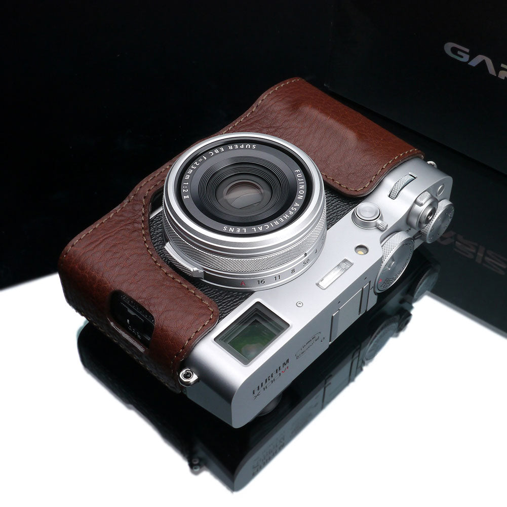 *PREORDER* Gariz HG-X100VIBR Brown Leather Camera Half Case for Fujifilm X100VI