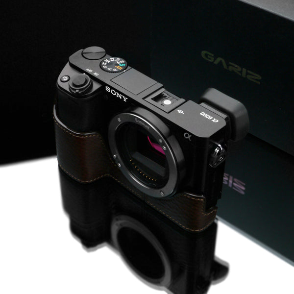 Gariz Brown Leather Camera Half Case XS-CHA6000BR for Sony A6000