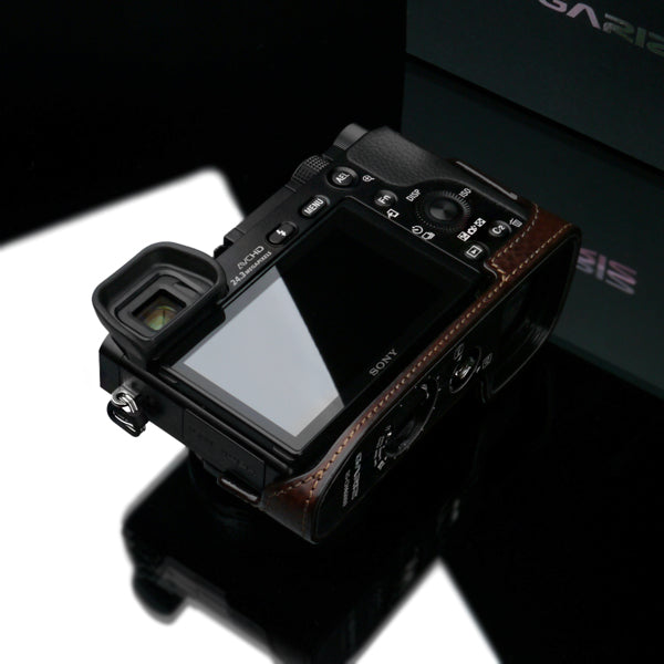 Gariz Brown Leather Camera Half Case XS-CHA6000BR for Sony A6000