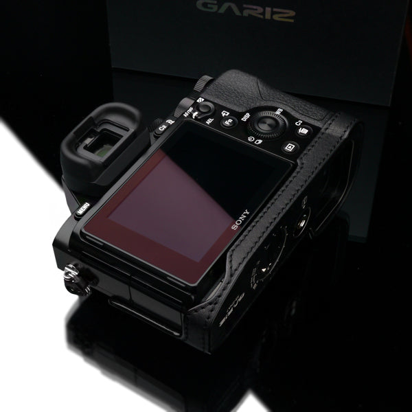 Gariz Black Leather Camera Half Case XS-CHA7BK for Sony Alpha A7 A7R A7S