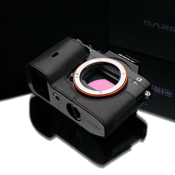 Gariz Black Leather Camera Half Case XS-CHA7BK for Sony Alpha A7 A7R A7S