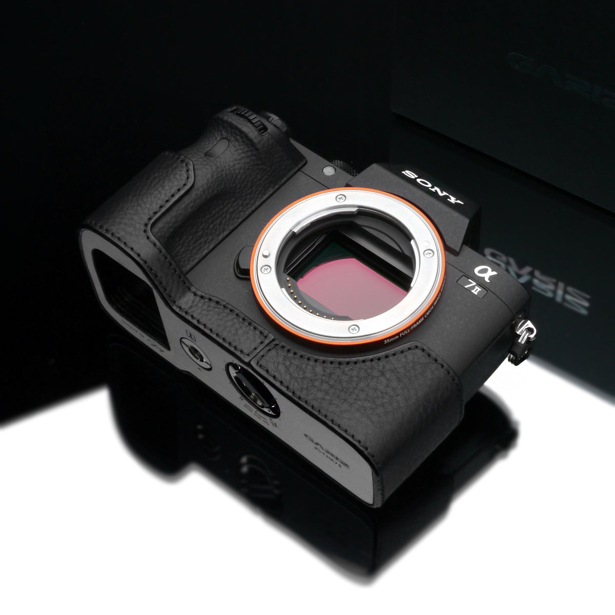 Gariz Black Leather Camera Half Case XS-CHA7IIBK for Sony Alpha A7II A7RII Mark 2