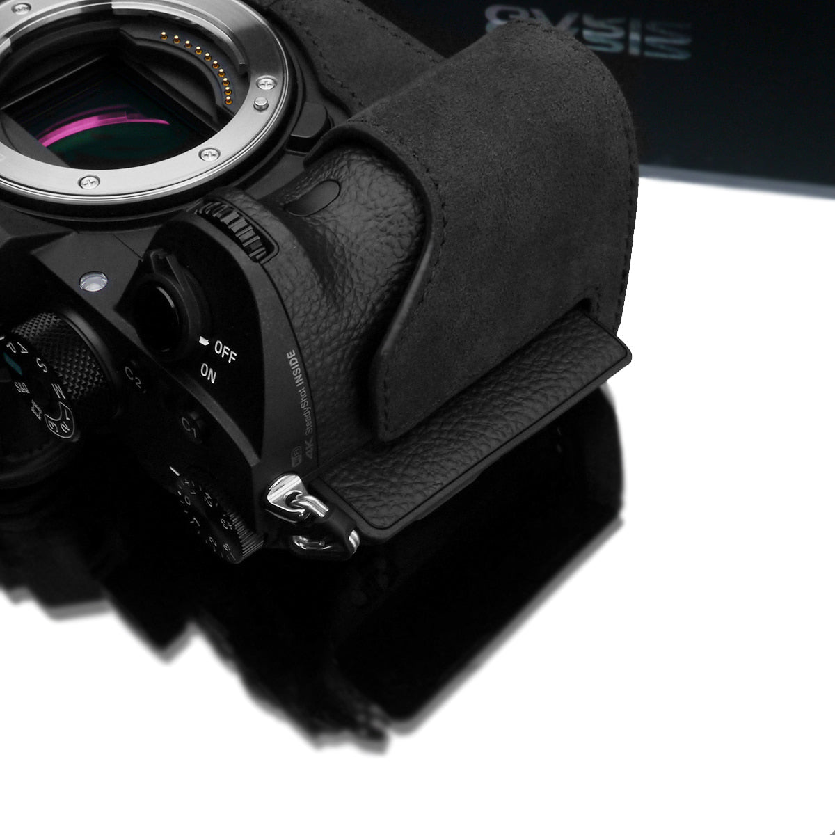 Gariz AT-A7M3CG Alcantara Camera Half Case Charcoal for Sony A7III