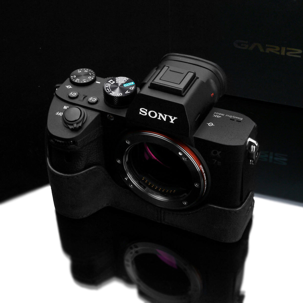 Gariz AT-A7M3CG Alcantara Camera Half Case Charcoal for Sony A7III