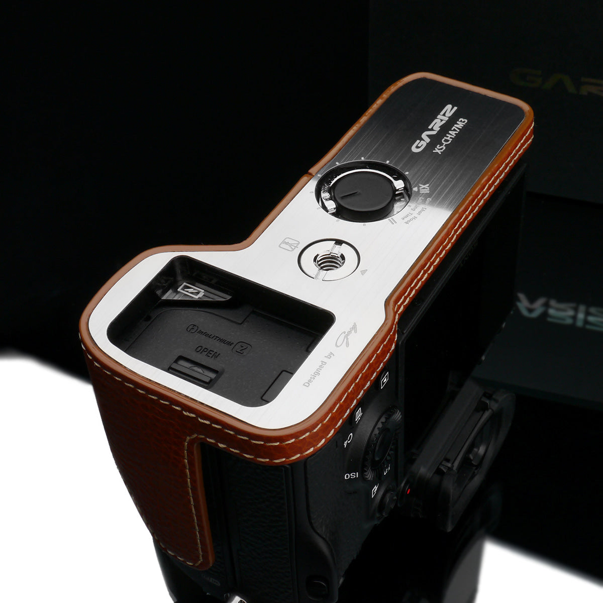 Gariz Camel Brown XS-CHA7M3CMO Genuine Leather Half Case for Sony A7RIII/Sony A7III