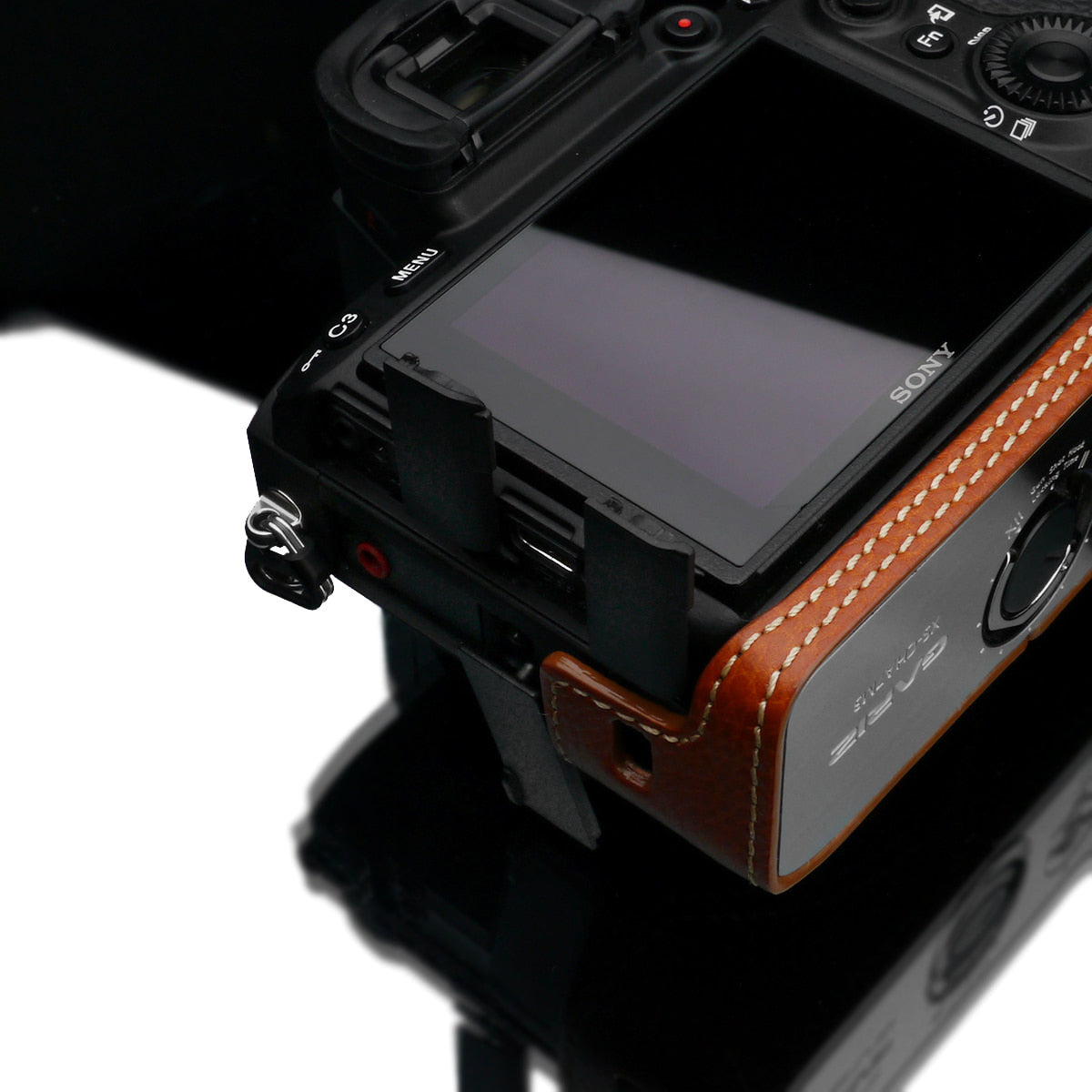 Gariz Camel Brown XS-CHA7M3CMO Genuine Leather Half Case for Sony A7RIII/Sony A7III