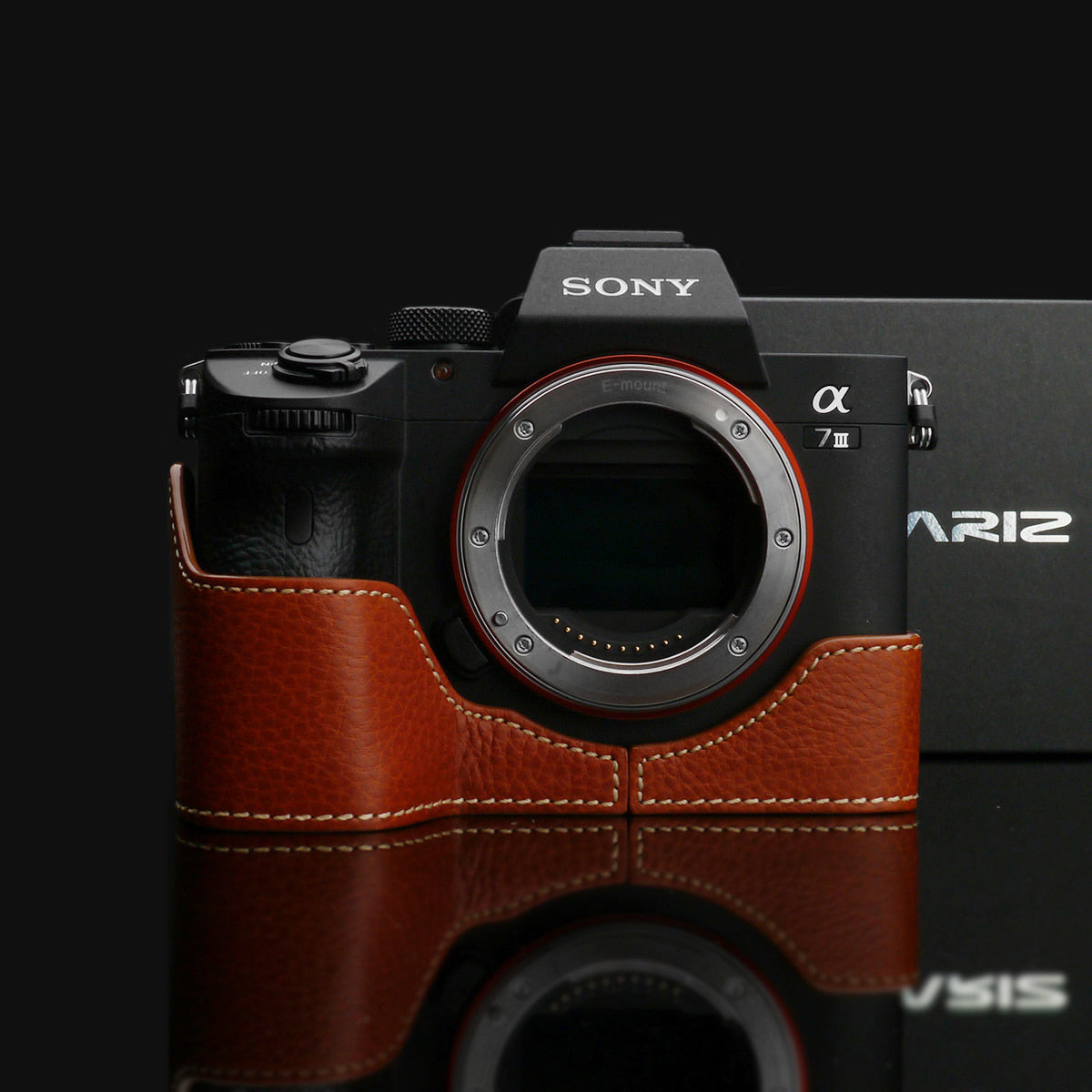 Gariz Camel Brown XS-CHA7M3CMO Genuine Leather Half Case for Sony A7RIII/Sony A7III