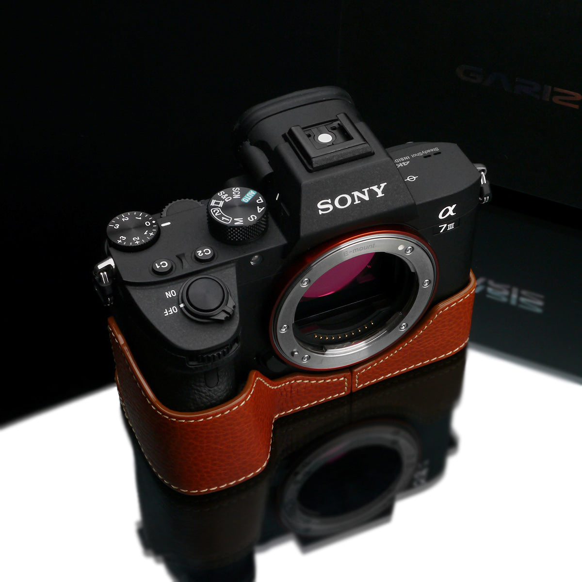 Gariz Camel Brown XS-CHA7M3CMO Genuine Leather Half Case for Sony A7RIII/Sony A7III