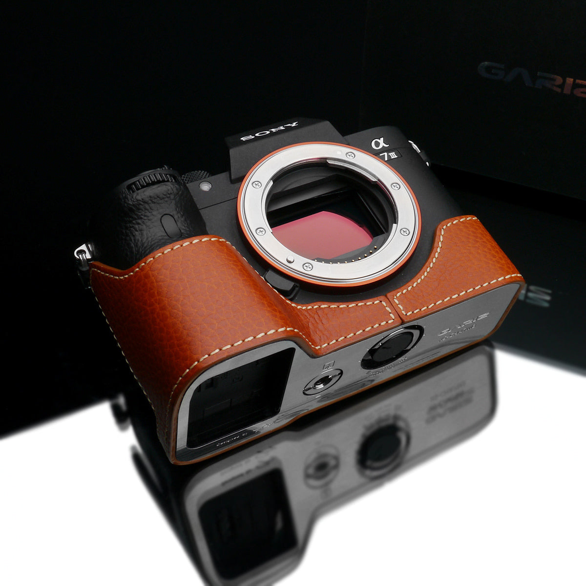 Gariz Camel Brown XS-CHA7M3CMO Genuine Leather Half Case for Sony A7RIII/Sony A7III