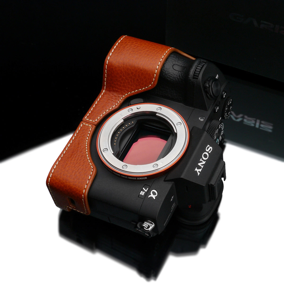 Gariz Camel Brown XS-CHA7M3CMO Genuine Leather Half Case for Sony A7RIII/Sony A7III