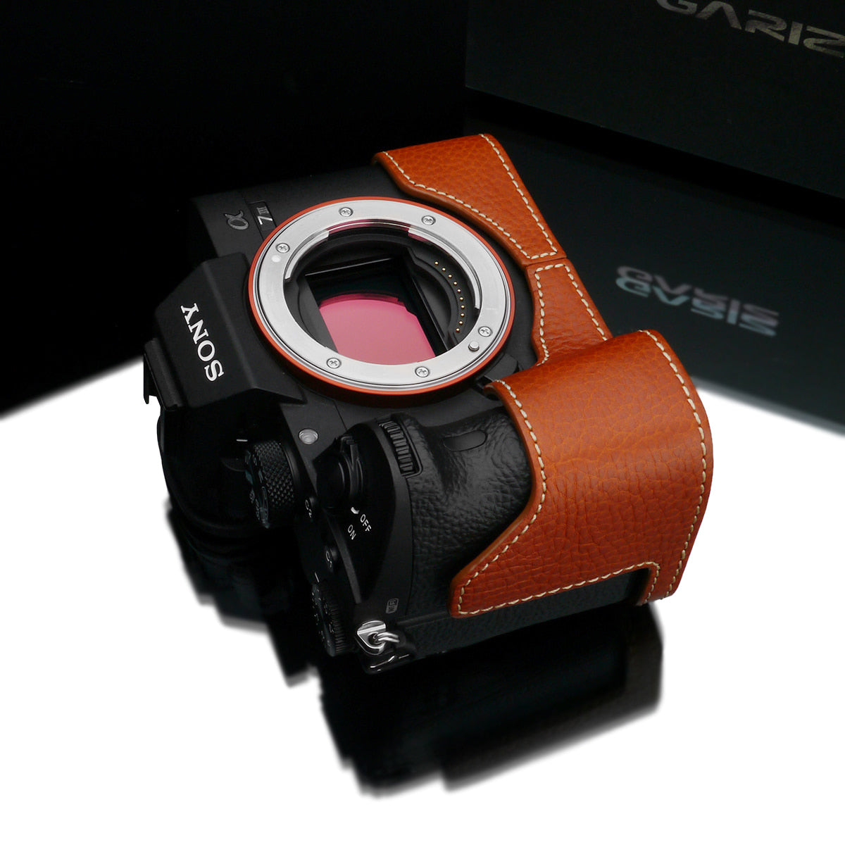 Gariz Camel Brown XS-CHA7M3CMO Genuine Leather Half Case for Sony A7RIII/Sony A7III