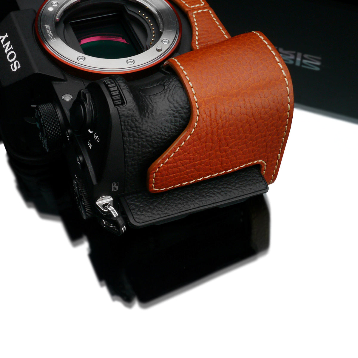 Gariz Camel Brown XS-CHA7M3CMO Genuine Leather Half Case for Sony A7RIII/Sony A7III