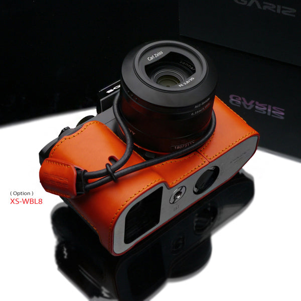 Gariz Orange Leather Camera Half Case XS-CHA7OR for Sony Alpha A7 A7R A7S