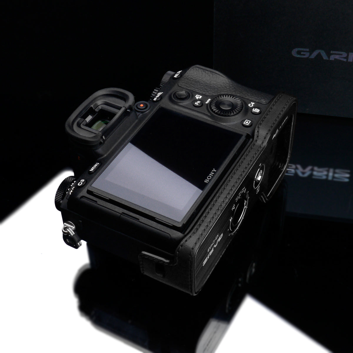 Gariz Black Leather Camera Half Case XS-CHA9BK for Sony Alpha A7III A7RIII A9 ILCE-9 ILCE-A7M3