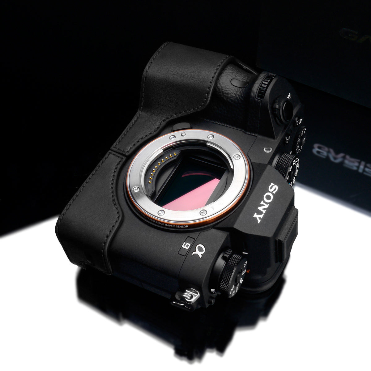 Gariz Black Leather Camera Half Case XS-CHA9BK for Sony Alpha A7III A7RIII A9 ILCE-9 ILCE-A7M3