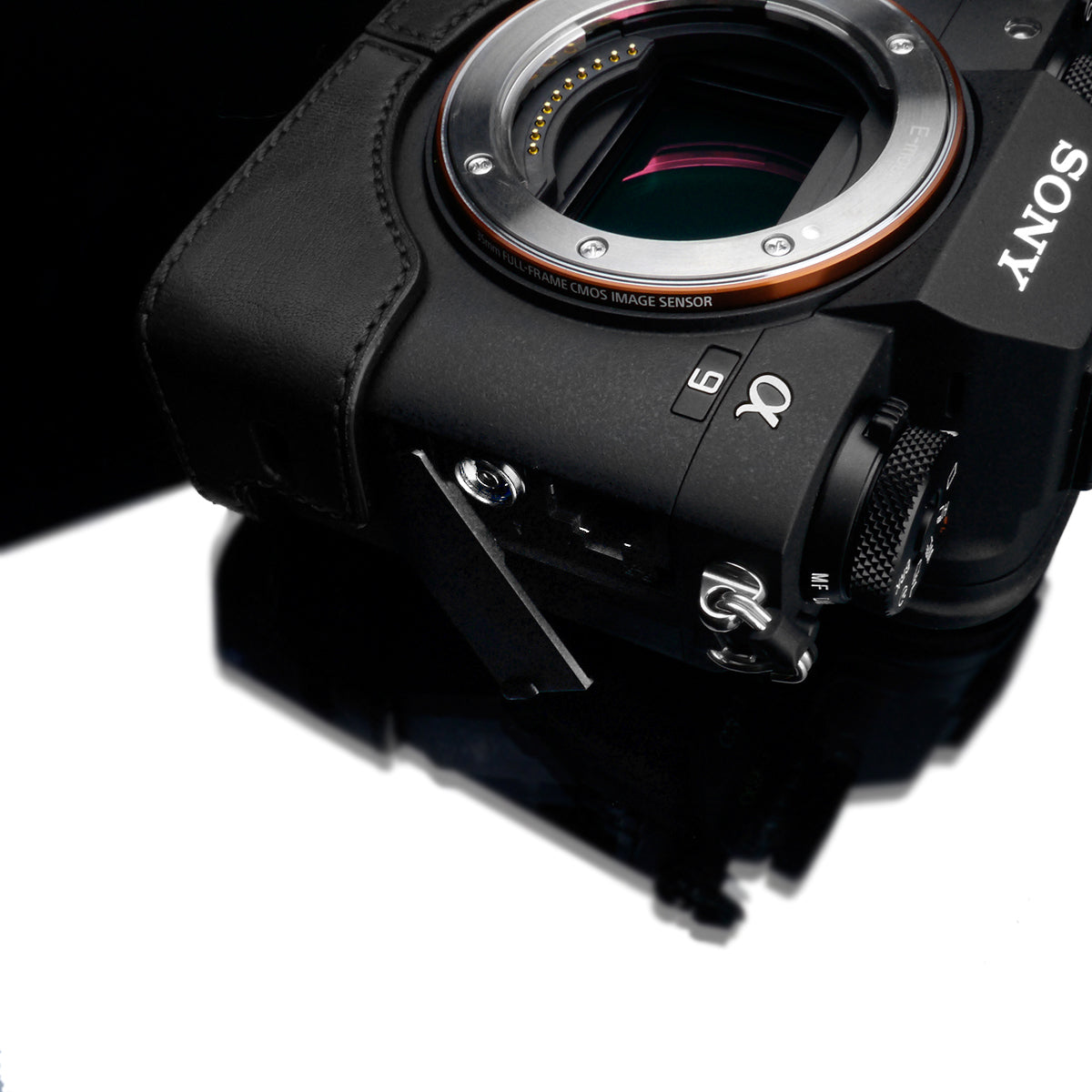 Gariz Black Leather Camera Half Case XS-CHA9BK for Sony Alpha A7III A7RIII A9 ILCE-9 ILCE-A7M3