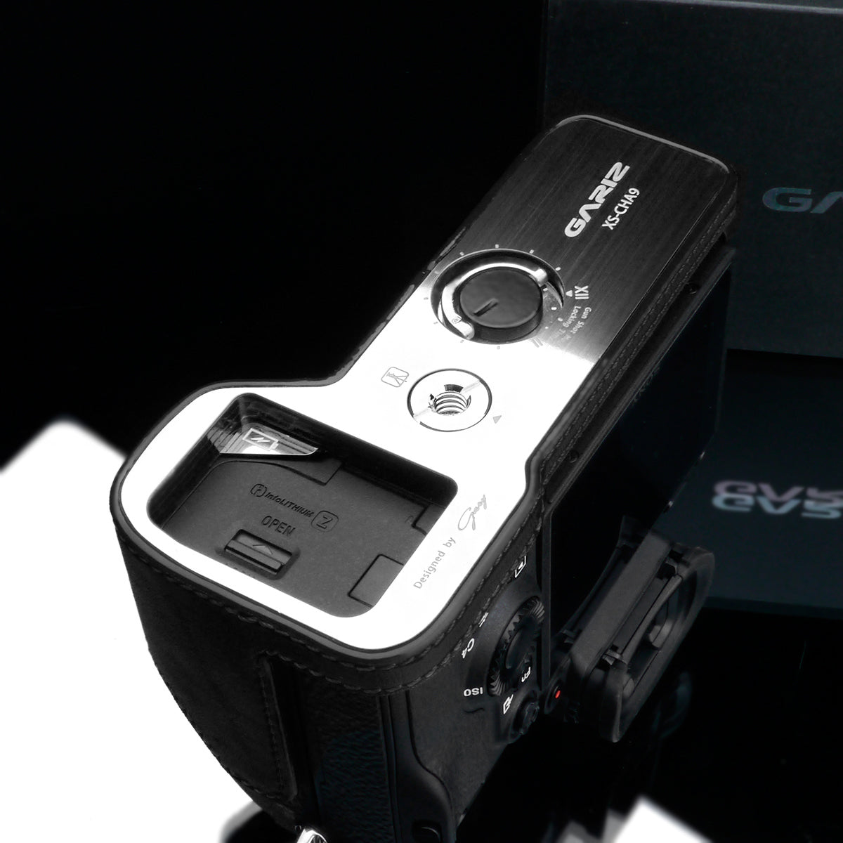 Gariz Black Leather Camera Half Case XS-CHA9BK for Sony Alpha A7III A7RIII A9 ILCE-9 ILCE-A7M3