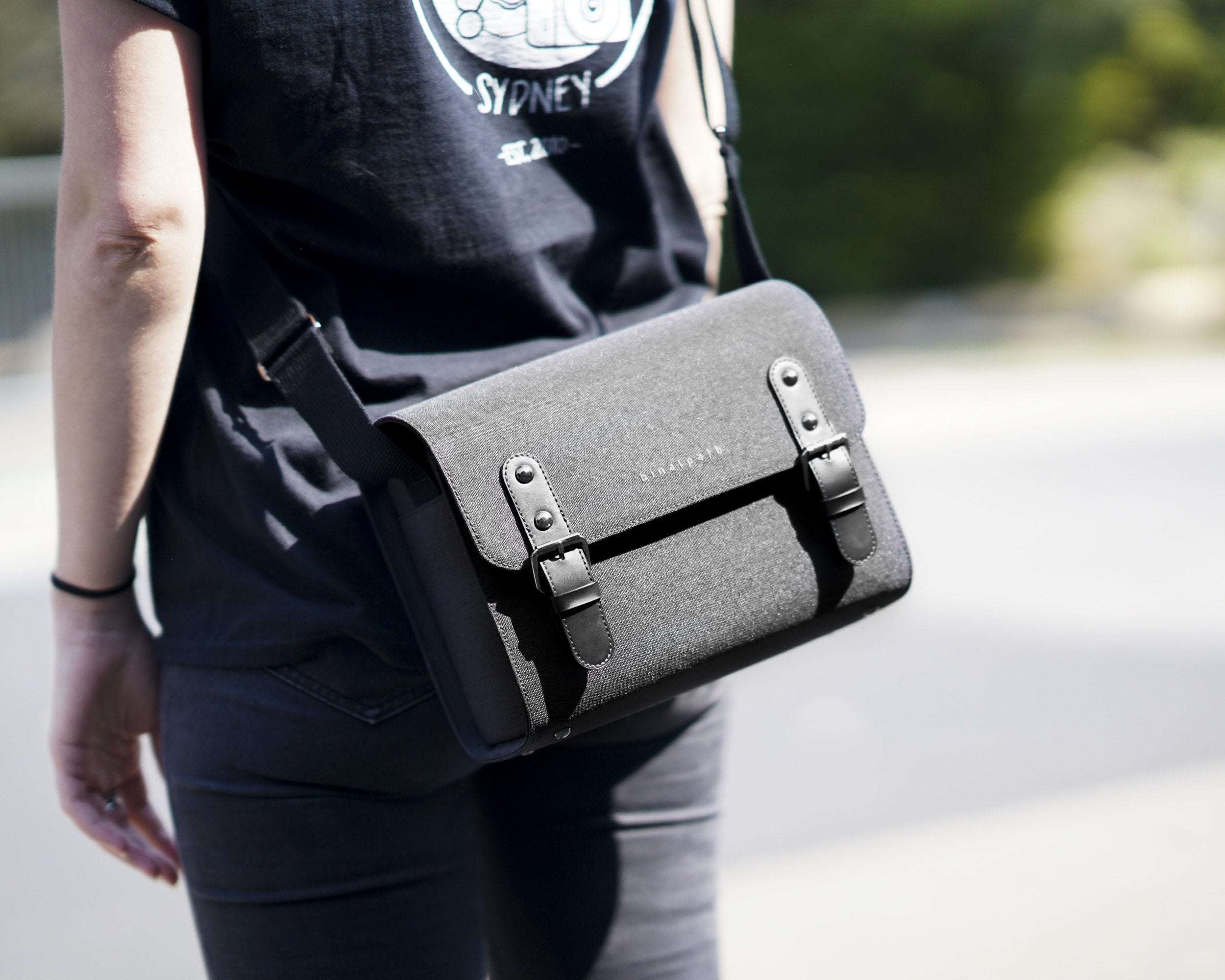 Binalpath Canvas Black Camera Shoulder Bag - Ace