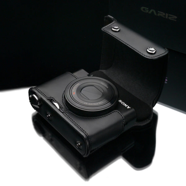 Gariz XA-CCRX100IIBK2 Black Leather Camera Cover for Sony RX100II