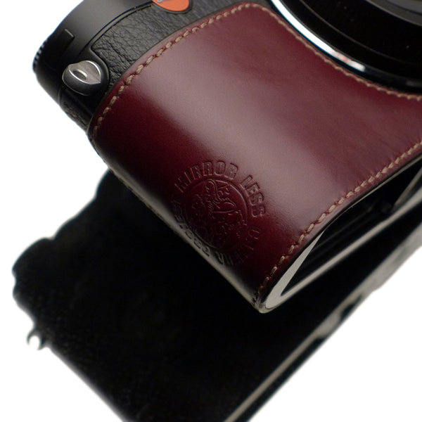 Gariz XS-CHX1MB Brown Leather Half Case for Leica X1 X2