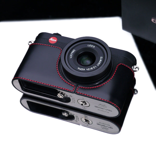 Gariz XS-CHX1MBKR Black Red Leather Half Case for Leica X1 X2