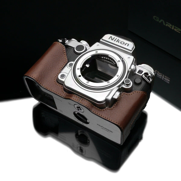 Gariz XS-CHDFBR Brown Leather Camera Half Case for Nikon DF