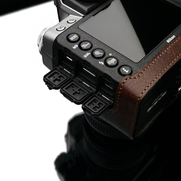Gariz XS-CHDFBR Brown Leather Camera Half Case for Nikon DF