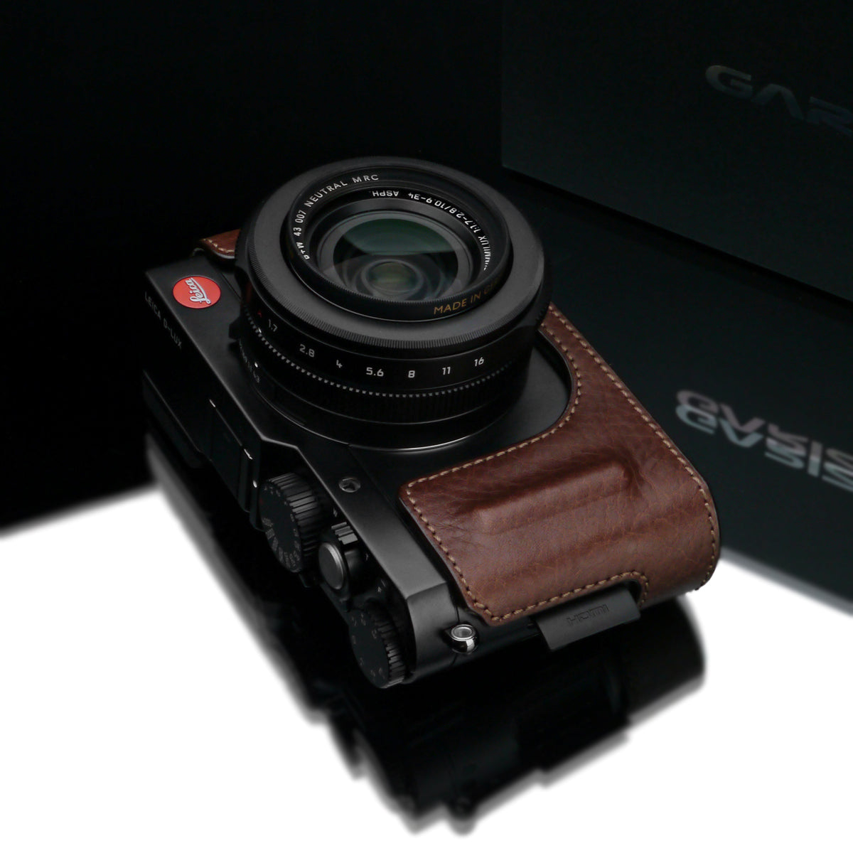 Gariz Leica D-LUX Brown Leather Camera Half Case HG-DLUXBR