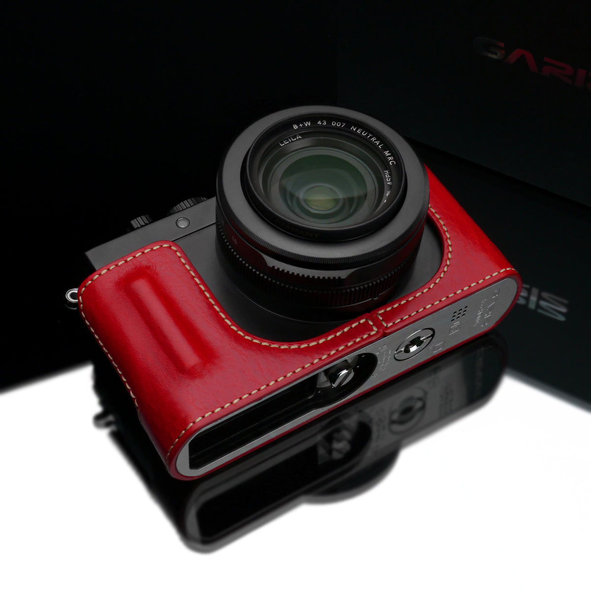 Gariz Leica D-LUX Red Leather Camera Half Case HG-DLUXR