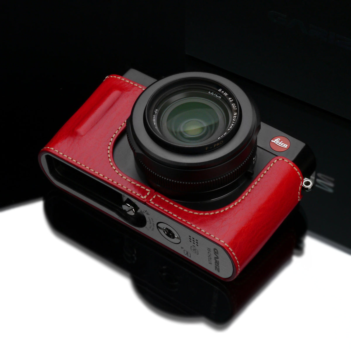 Gariz Leica D-LUX Red Leather Camera Half Case HG-DLUXR