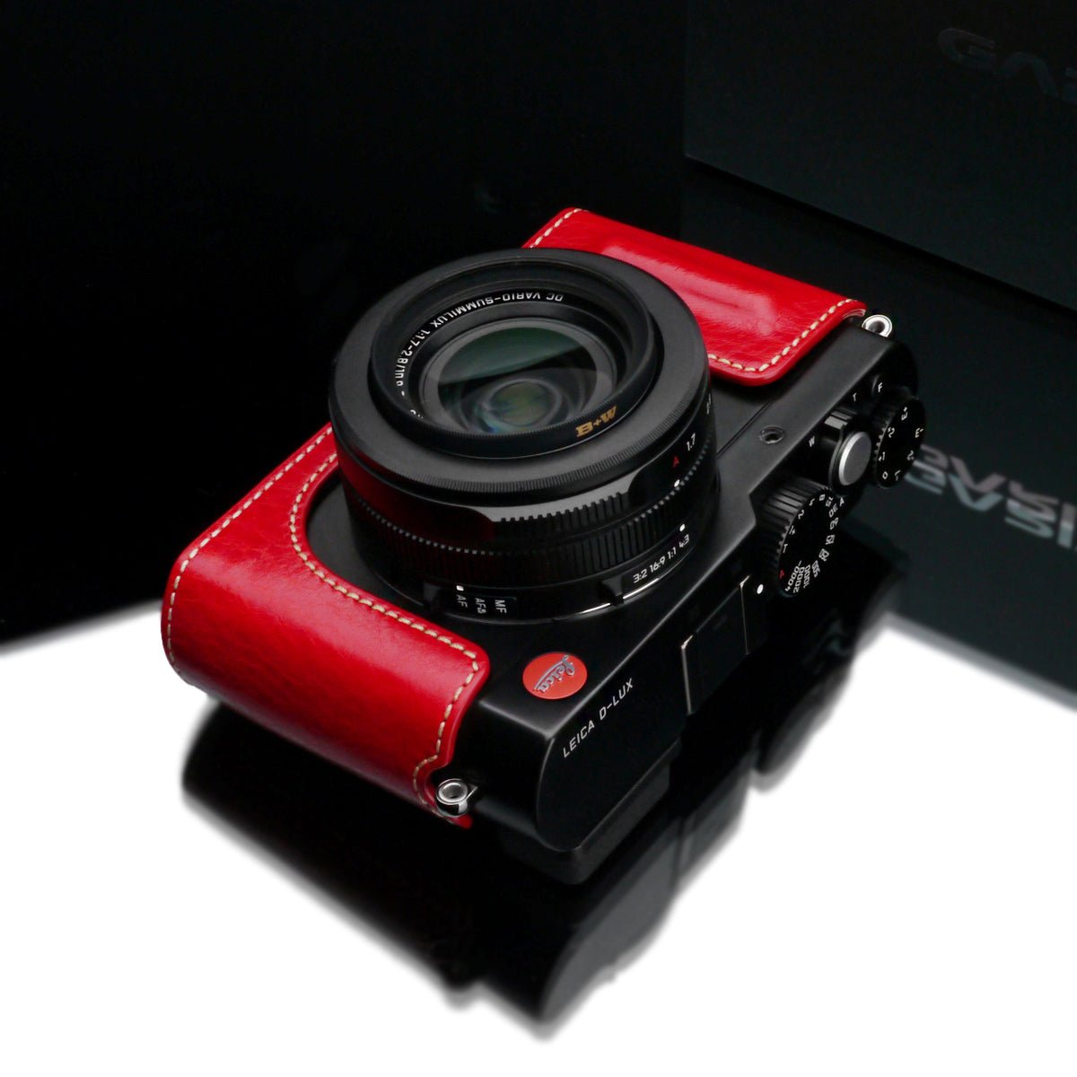 Gariz Leica D-LUX Red Leather Camera Half Case HG-DLUXR
