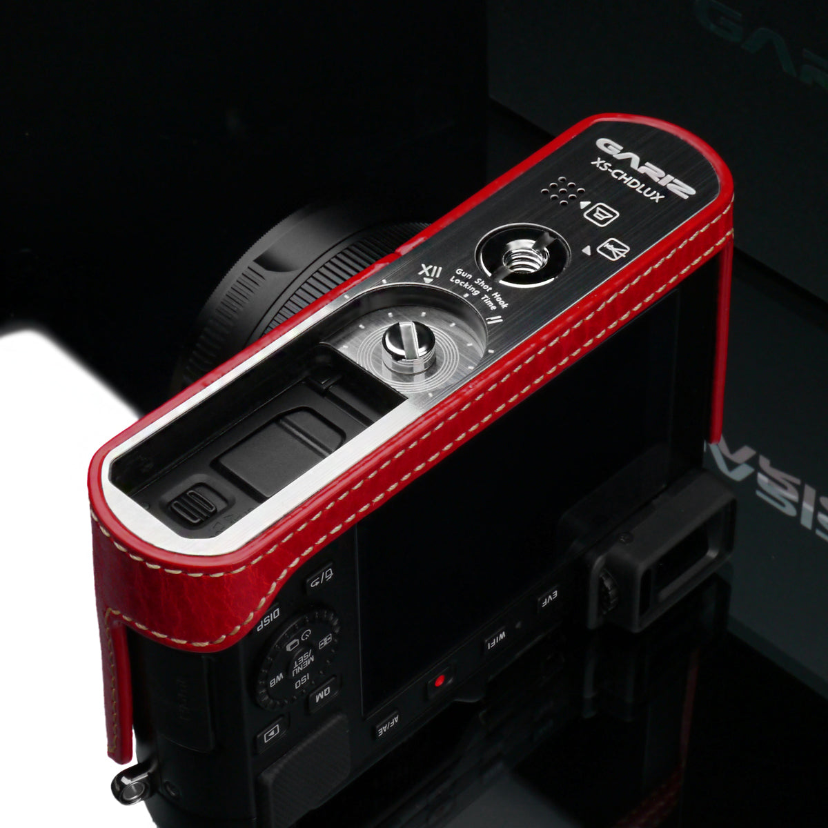 Gariz Leica D-LUX Red Leather Camera Half Case HG-DLUXR