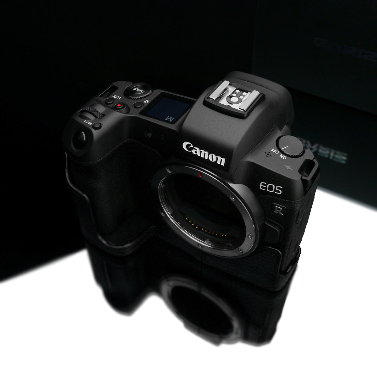 Gariz XS-CHEOSRBK Black Leather Camera Half Case for Canon EOS R