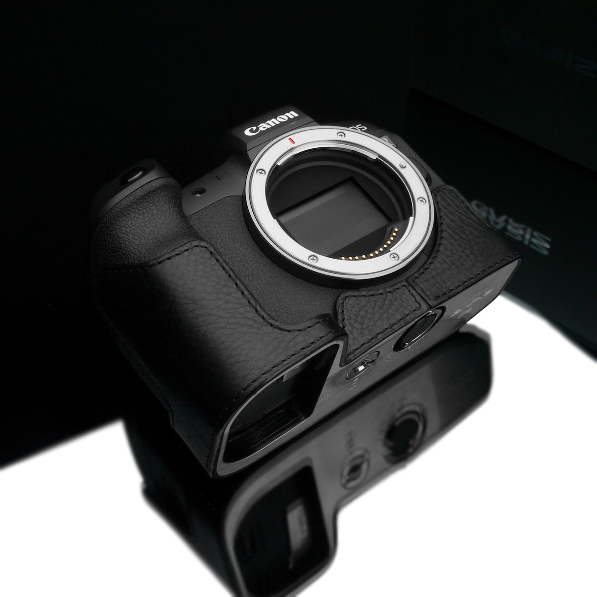 Gariz XS-CHEOSRBK Black Leather Camera Half Case for Canon EOS R