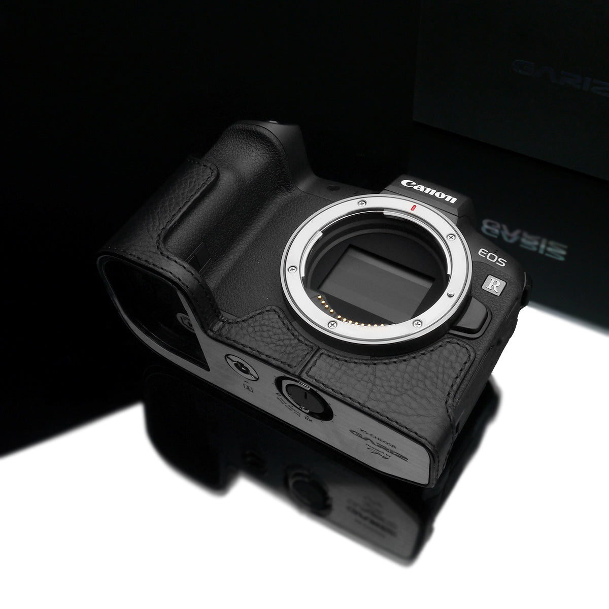 Gariz XS-CHEOSRBK Black Leather Camera Half Case for Canon EOS R