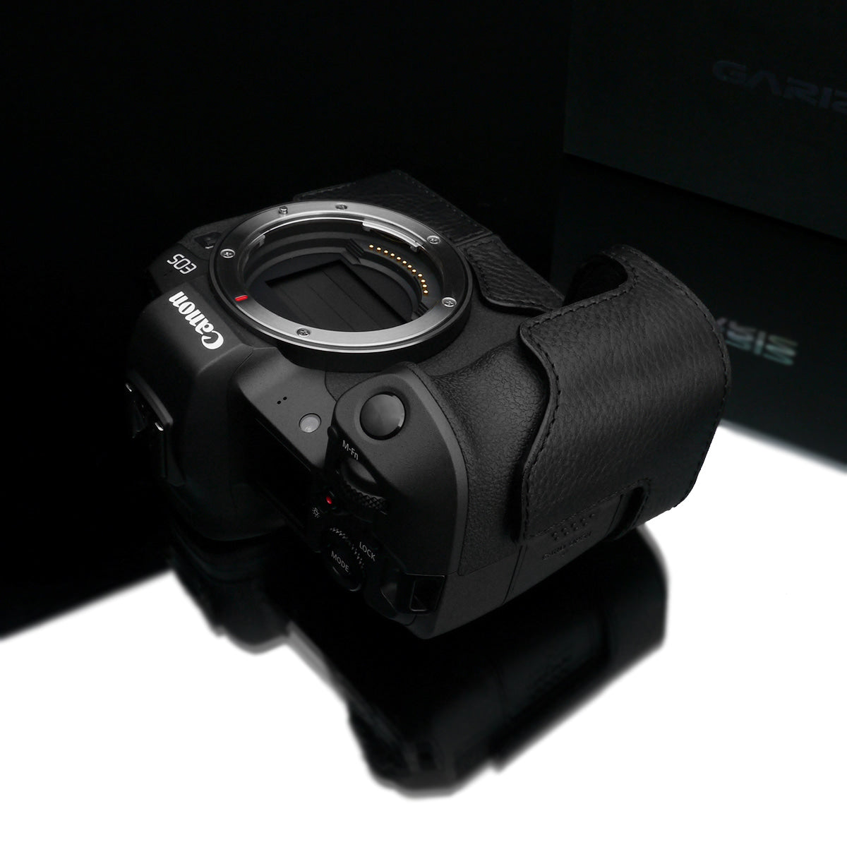 Gariz XS-CHEOSRBK Black Leather Camera Half Case for Canon EOS R