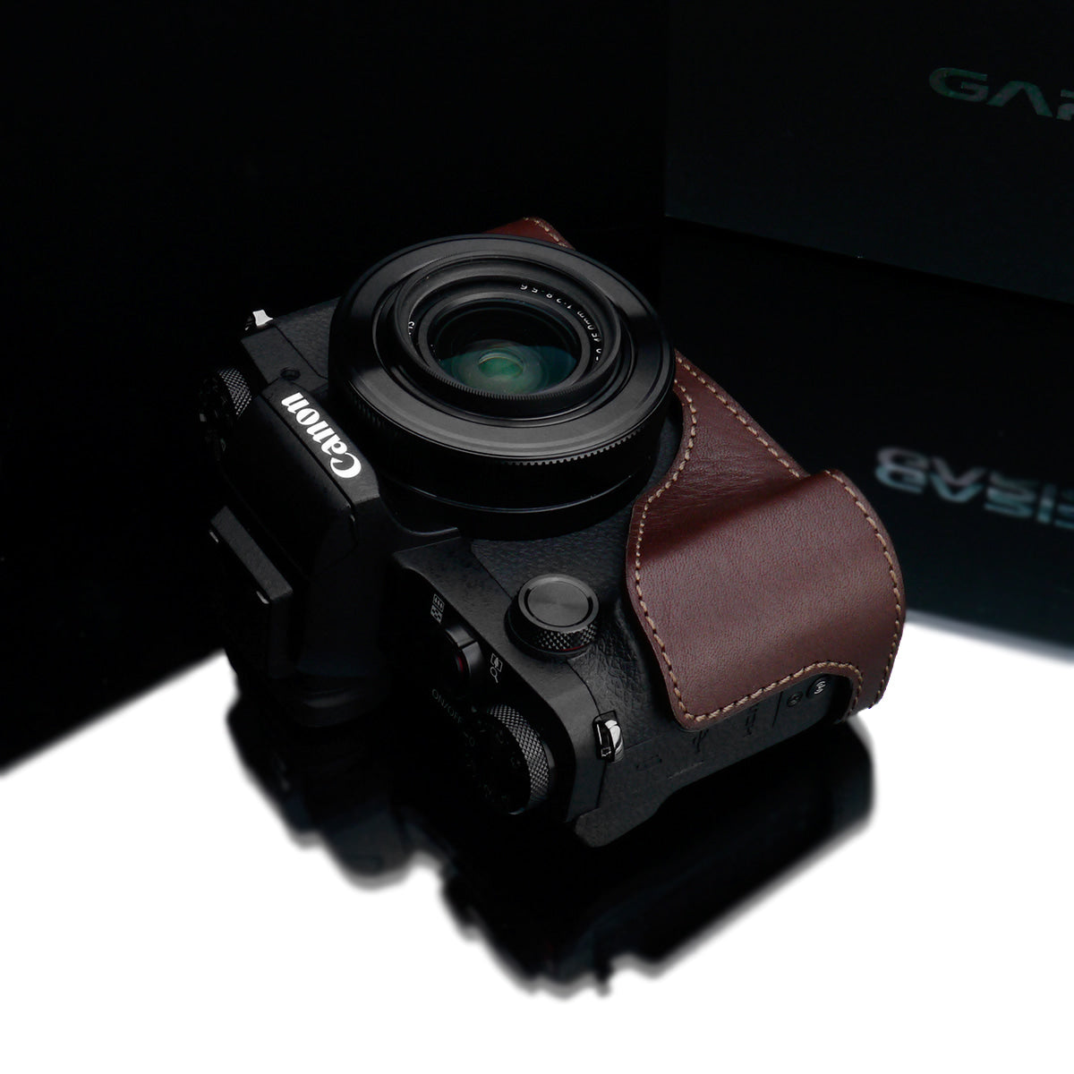 Gariz XS-G1XM3BR Brown Leather Half Case for Canon G1X Mark III