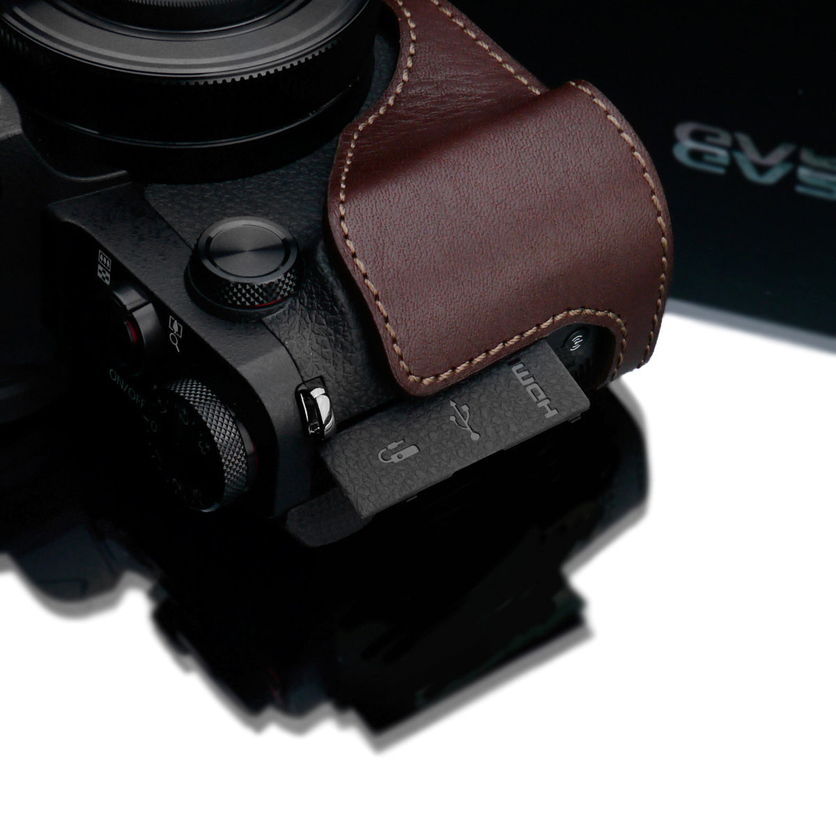 Gariz XS-G1XM3BR Brown Leather Half Case for Canon G1X Mark III