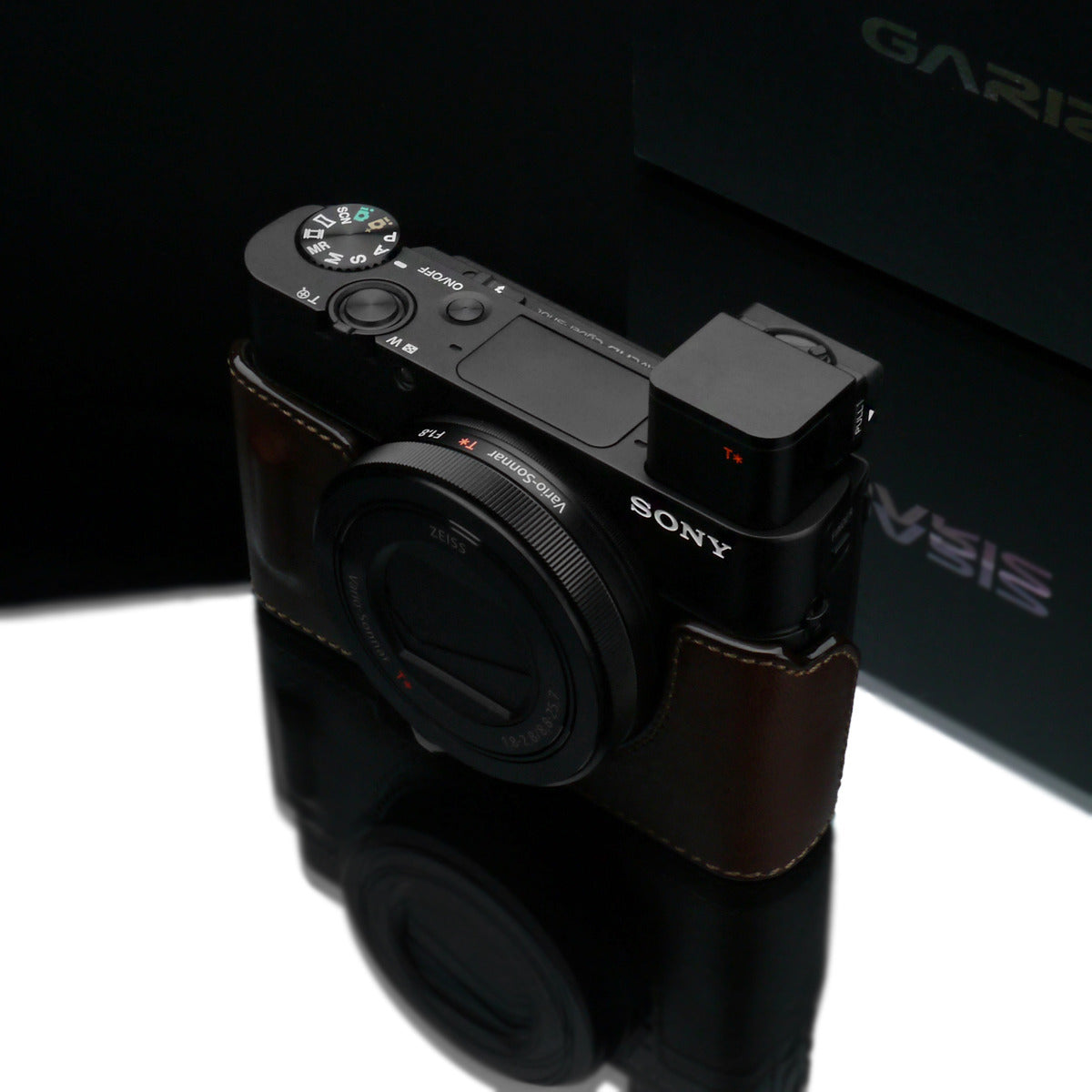 Gariz Sony RX100 MK3 / MK4 Brown Leather Camera Half Case HG-RX100M3BR
