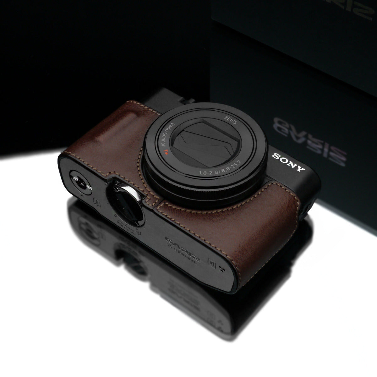 Gariz Sony RX100 MK3 / MK4 Brown Leather Camera Half Case HG-RX100M3BR