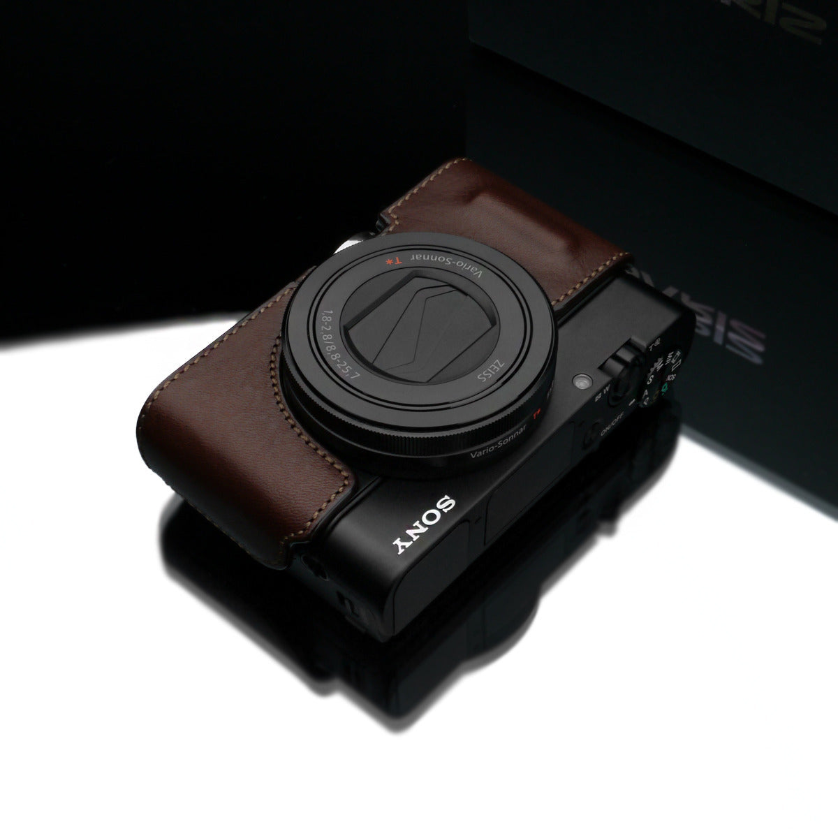 Gariz Sony RX100 MK3 / MK4 Brown Leather Camera Half Case HG-RX100M3BR