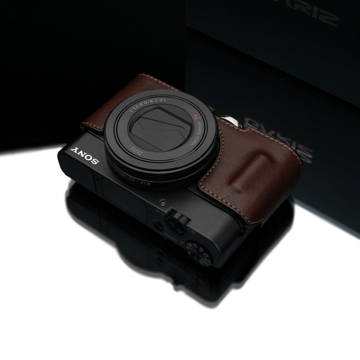 Gariz Sony RX100 MK3 / MK4 Brown Leather Camera Half Case HG-RX100M3BR