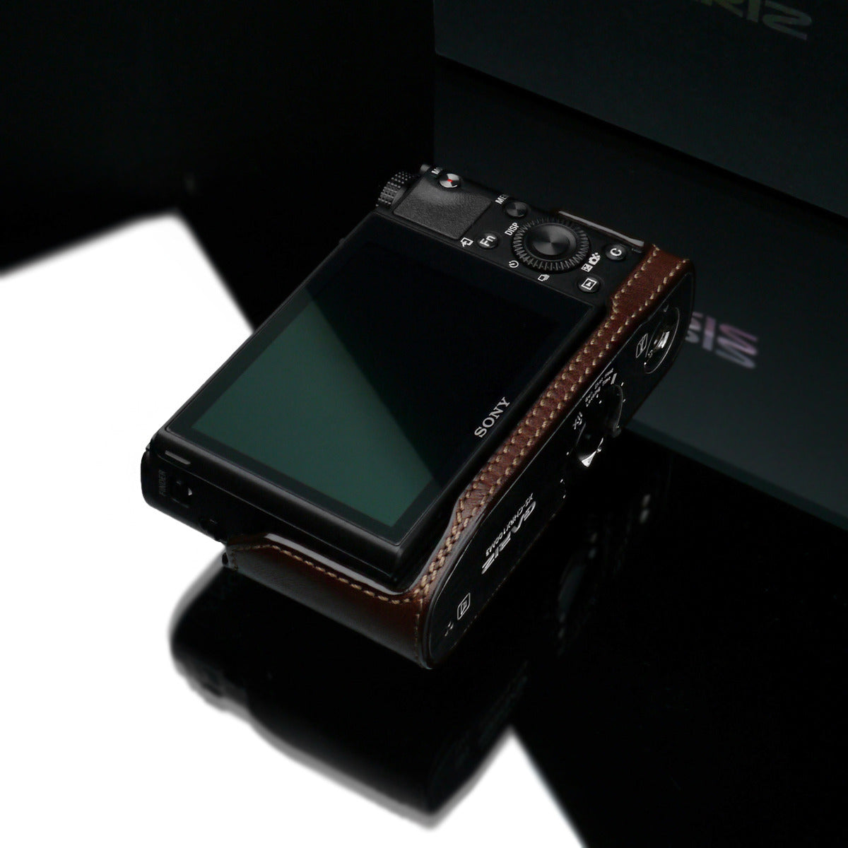 Gariz Sony RX100 MK3 / MK4 Brown Leather Camera Half Case HG-RX100M3BR