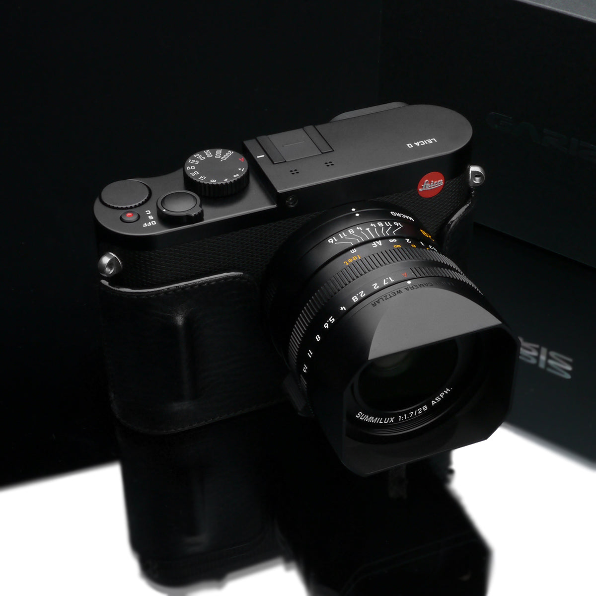 Gariz Black Leather Camera Half Case BL-LCQBK for Leica Q & Q-P