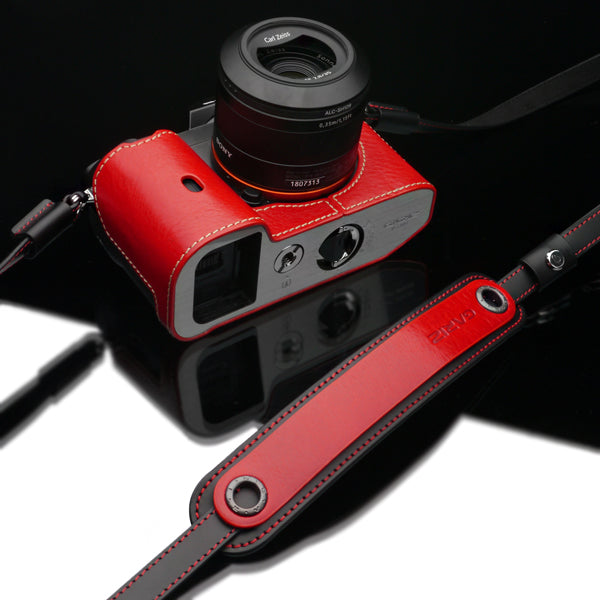 Gariz Red Genuine Leather Adjust Strap XS-CHLSNRB2