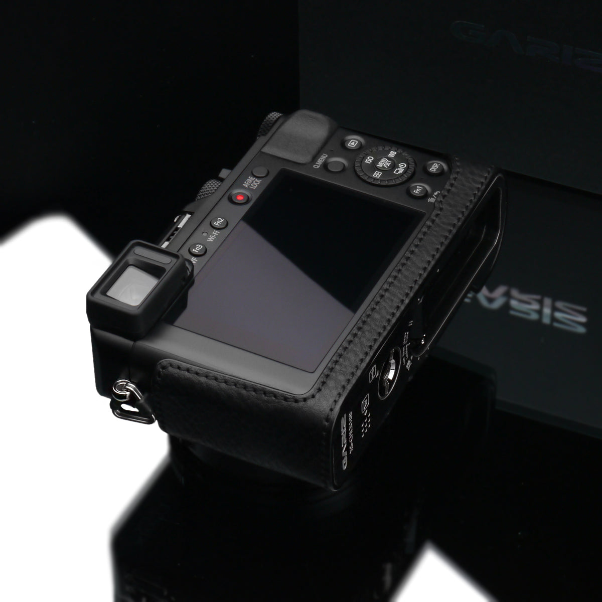 Gariz Black Leather Camera Half Case XS-CHLX100BK for Lumix LX100