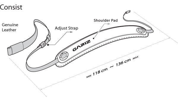 Gariz Red Genuine Leather Adjust Strap XS-CHLSNRB2